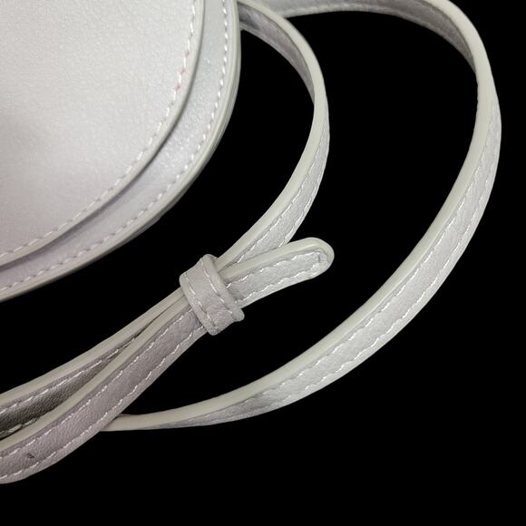 Anthropologie Veronica Ring Bag Grey Crossbody Bracelet Handle Half Moon Small - Picture 13 of 15